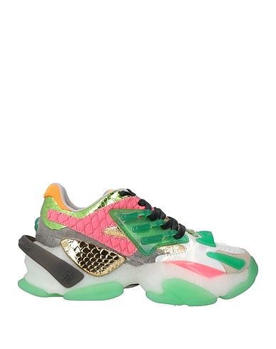 CLJD Sneakers White Leather, Textile fibres