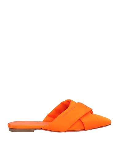 FERRAGAMO Mules and clogs Orange Textile fibers