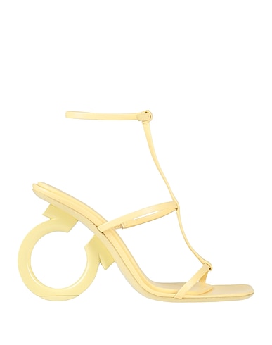 FERRAGAMO Sandals Yellow Lambskin