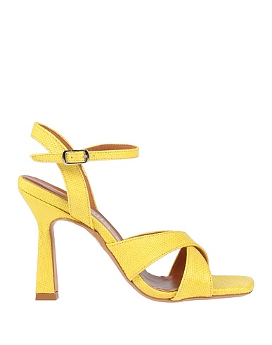 NILA & NILA Sandals Yellow Natural raffia