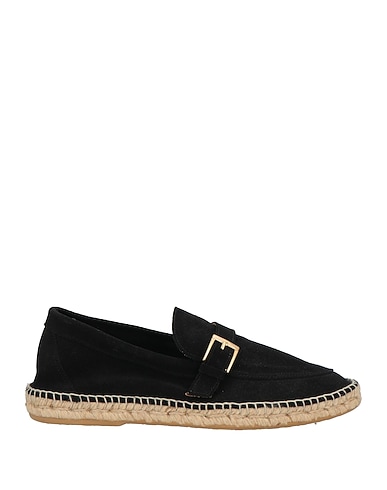 ABARCA Espadrilles Black Leather, Jute