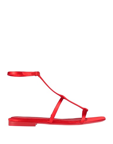 FERRAGAMO Sandali Rosso Fibre tessili