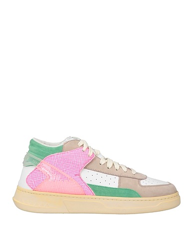 RUN OF Sneakers White Leather, Rubber
