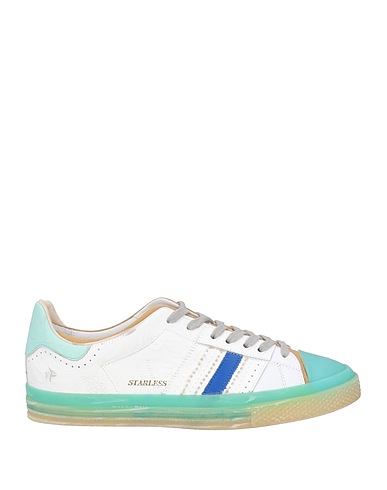 HIDNANDER Sneakers Turquoise Leather, Textile fibres