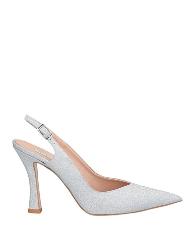 VICTORIA CHRIS Napoli Pumps Silber Gewebefasern