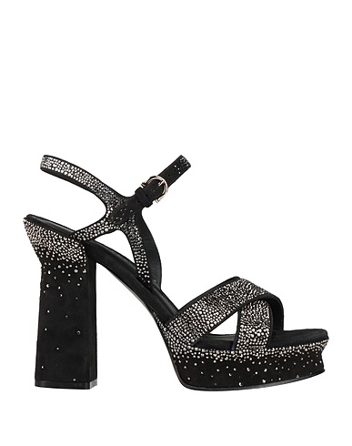 FERRAGAMO Sandalen Schwarz Zickleinleder