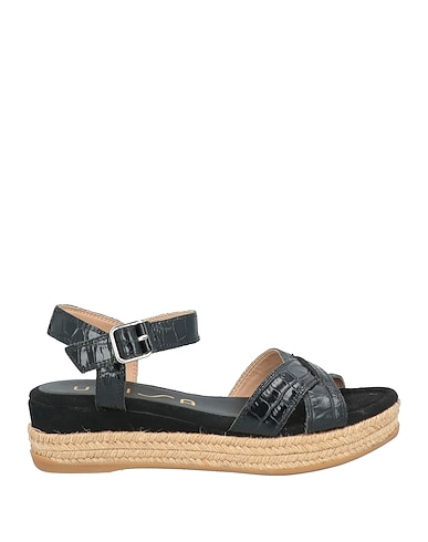 UNISA Espadrilles Black Leather