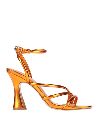 ALMA BLUE Sandals Orange Textile fibres