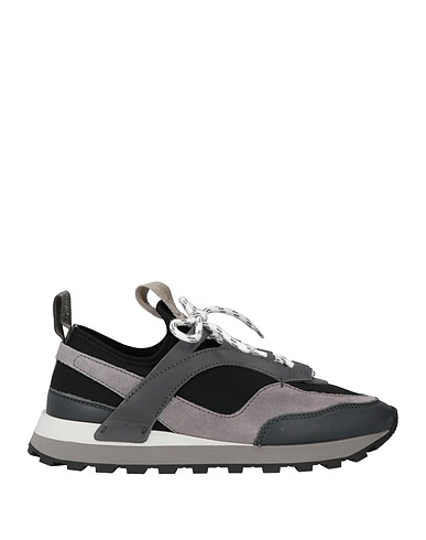 FERRAGAMO Sneakers Lead Calfskin, Textile fibres