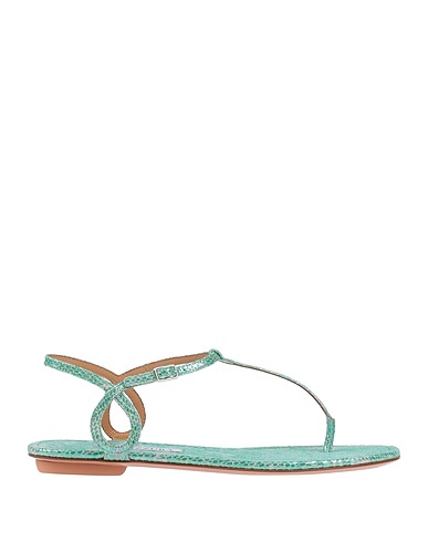 AQUAZZURA Flip flops Turquoise Leather