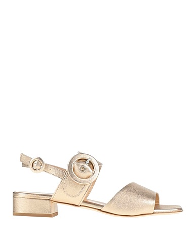 PAULETTE Sandals Gold Leather