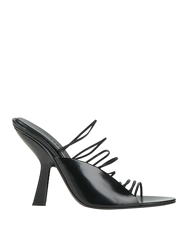 FERRAGAMO Сандалии Чёрный Кожа ягненка, Телячья кожа