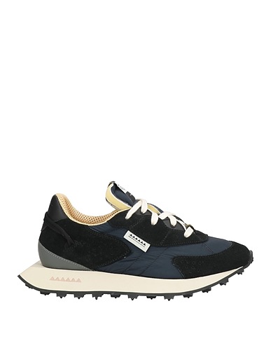 RUN OF Sneakers Midnight blue Textile fibres, Leather
