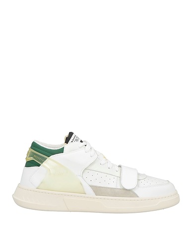 RUN OF Sneakers White Leather, Rubber