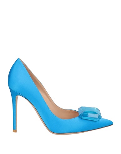 GIANVITO ROSSI Court Azure Textile fibres