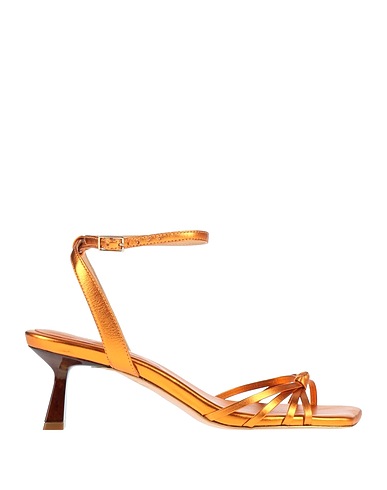 GOLD & ROUGE Sandals Orange Leather