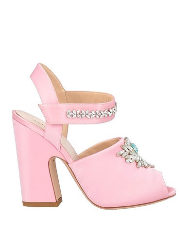 GIAMBATTISTA VALLI Sandals Pink Textile fibers