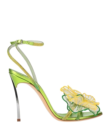 CASADEI Sandals VERDE Textile fibers