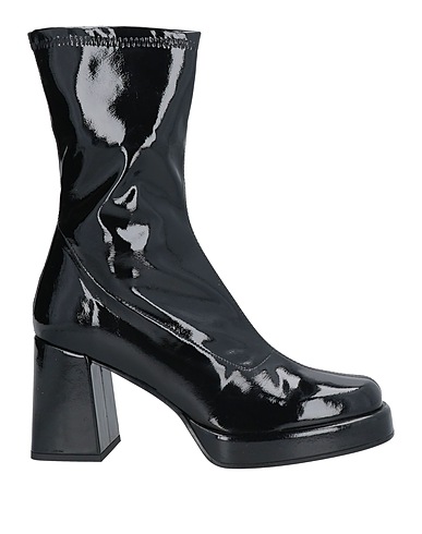 JANET & JANET Ankle boot Black Textile fibers