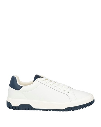 ARMANI EXCHANGE Sneakers Ivory Leather, Textile fibres
