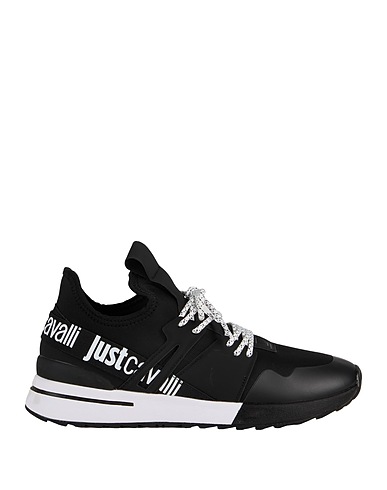 JUST CAVALLI Sneakers Black Textile fibres