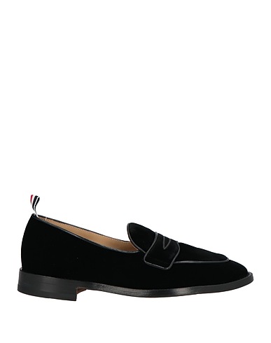 THOM BROWNE Loafers Black Textile fibres