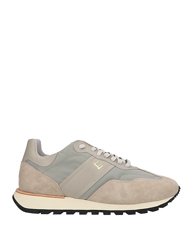 DUNHILL Sneakers Grau Leder, Gewebefasern