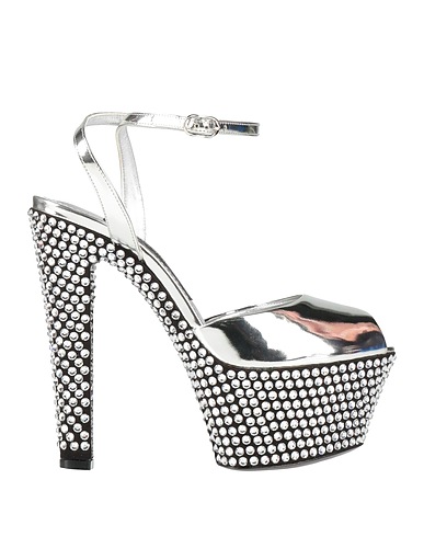 DOLCE&GABBANA Sandals Silver Leather