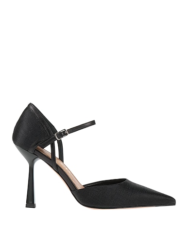 J.A.P. JOSE ANTONIO PEREIRA Court Black Natural raffia