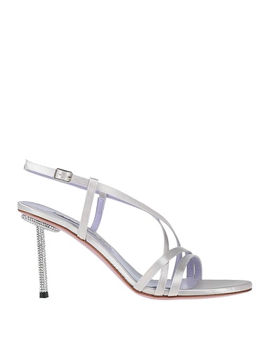 ALBANO Sandalen Hellgrau Gewebefasern