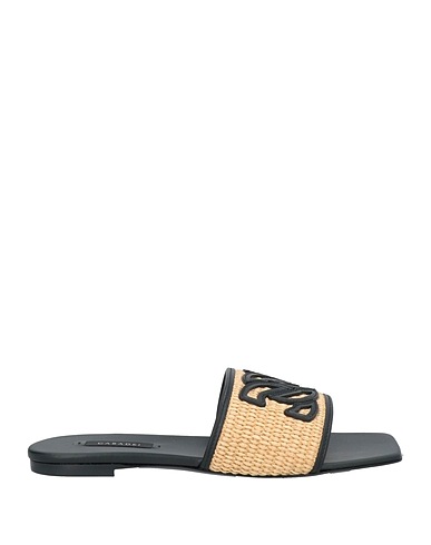 CASADEI Sandals Sand Leather, Natural raffia