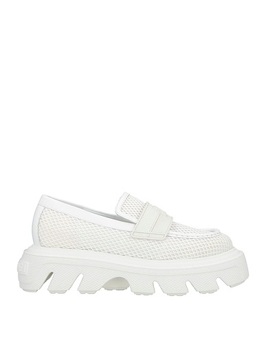CASADEI FOOTWEAR White Textile fibers, Leather