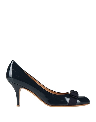 FERRAGAMO Pump Midnight blue Leather