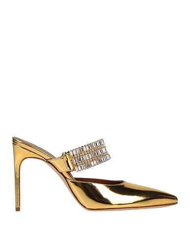 MALONE SOULIERS Mules und Clogs Gold Leder
