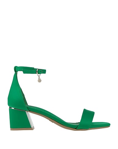 XTI Sandals Green Textile fibers
