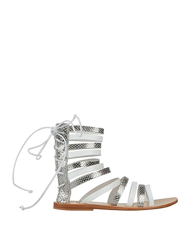 EMANUELA CARUSO Capri Sandals White Leather