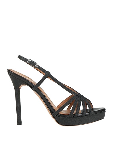 L'AMOUR by ALBANO Sandals Black Textile fibres