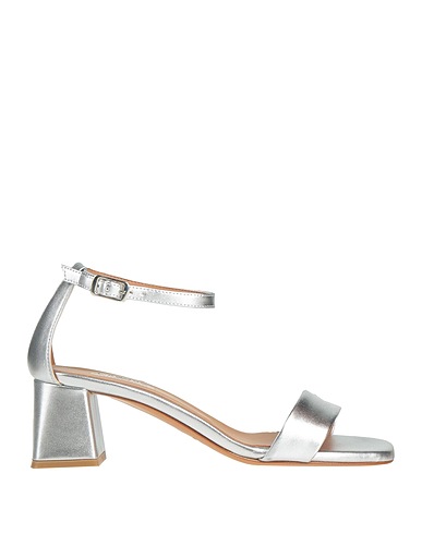 L'AMOUR by ALBANO Sandals Silver Textile fibres