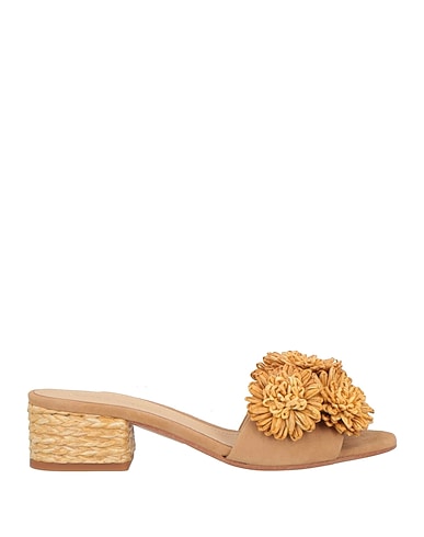 PALOMA BARCELÓ Sandals Kidskin, Natural raffia