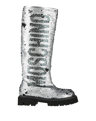 MOSCHINO Boots Silver Textile fibers