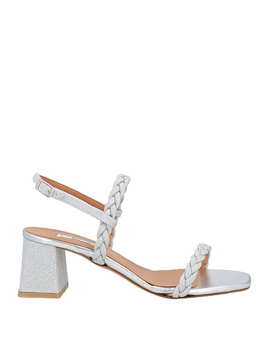 L'AMOUR by ALBANO Sandales ARGENTO Fibres textiles