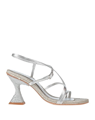 PALOMA BARCELÓ Sandals Silver Leather