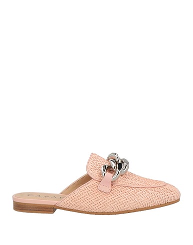 CASADEI Mules and clogs ROSA CHIARO Textile fibres
