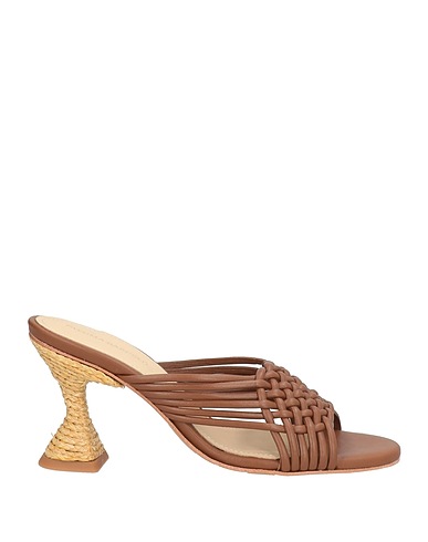 PALOMA BARCELÓ Sandals Brown Leather