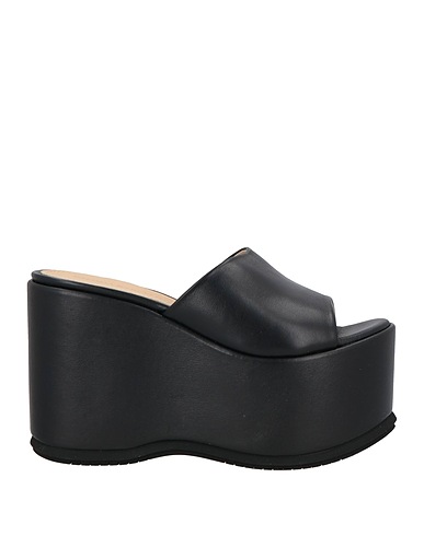 PALOMA BARCELÓ Sandals Black Leather