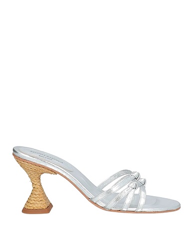 PALOMA BARCELÓ Sandals Silver Leather