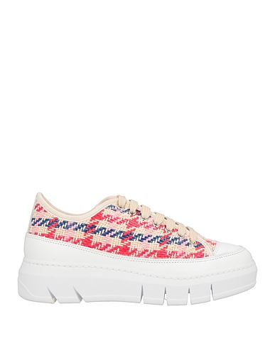 THE FLEXX Sneakers White Leather, Textile fibres