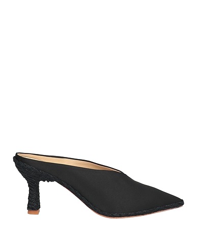 PALOMA BARCELÓ Mules and clogs Black Textile fibres