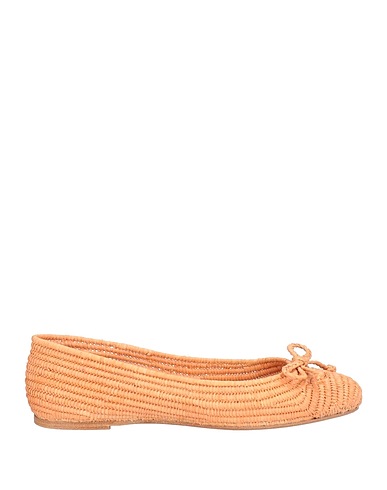 PALOMA BARCELÓ Ballet flats Apricot Natural raffia