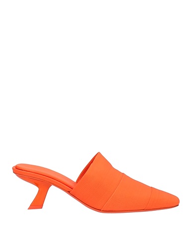 FERRAGAMO Mules and clogs Orange Textile fibres